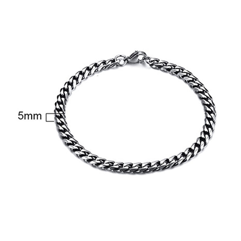 Cuban Link Chain Stainless Steel Bracelet